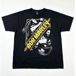 Bob Marley Zion Rootswear Reggae Graphic T Shirt Tee 2XL Blk Streetwear Boho
